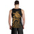 American Samoa Polynesian Tank Top (Men) - Polynesian Turtle (Golden) - Polynesian Pride