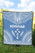 Kosrae Premium Quilt - Kosrae Flag Polynesian Chief Bluecs Version - Polynesian Pride