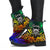 Tuvalu Learther Boots - Rainbow Polynesian Pattern - Polynesian Pride