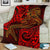 Guam Polynesian Premium Blanket - Red Shark Polynesian Tattoo - Polynesian Pride