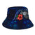 Niue Polynesian Bucket Hat - Blue Turtle Hibiscus - Polynesian Pride