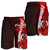 Vanuatu Polynesian Men's Shorts - Coat Of Arm With Hibiscus - Polynesian Pride