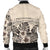 Tokelau Men's Bomber Jacket - The Beige Hibiscus - Polynesian Pride