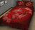 Hawaii Yin Yang Turtle Shark Hibiscus Plumeria Quilt Bed Set - Red - Polynesian Pride