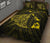 Hawaii Manta Ray Map Polynesian Yellow Quilt Bed Set - Polynesian Pride