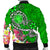 Hawaii Men's Bomber Jacket - Turtle Plumeria Polynesian Tattoo Green Color - Polynesian Pride