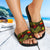 Northern Mariana Islands Slide Sandals - Turtle Hibiscus Pattern Reggae - Polynesian Pride