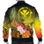 Polynesian Hawaii Men's Bomber Jacket - Kanaka Maoli Humpback Whale with Tropical Flowers (Yellow) - Polynesian Pride