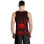 Samoa Polynesian Custom Personalised Men's Tank Top - Red Tribal Wave - Polynesian Pride