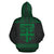 Fiji Tapa All Over Hoodie Green and Black Version - Polynesian Pride