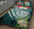 Tahiti Polynesian Quilt Bed Set - Summer Plumeria (Turquoise) - Polynesian Pride