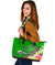 Hawaii Polynesian Leather Tote Bag - Turtle Plumeria (Green) - Polynesian Pride