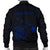 Hawaii Kakau Polynesian Turtle Map Personalized Men's Bomber Jacket - Blue - Polynesian Pride