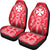 Wallis And Futuna Car Seat Covers - Wallis And Futuna Coat Of Arms Polynesian Tribal Red - Polynesian Pride