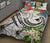 Papua New Guinea Polynesian Quilt Bed Set - Summer Plumeria (White) - Polynesian Pride