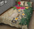 Tokelau Polynesian Quilt Bed Set - Hibiscus Turtle Tattoo Beige - Polynesian Pride