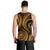 American Samoa Polynesian Men Tank Top - Gold Plumeria - Polynesian Pride