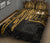 American Samoa Quilt Bed Set - Seal With Polynesian Pattern Heartbeat Style (Gold) - Polynesian Pride