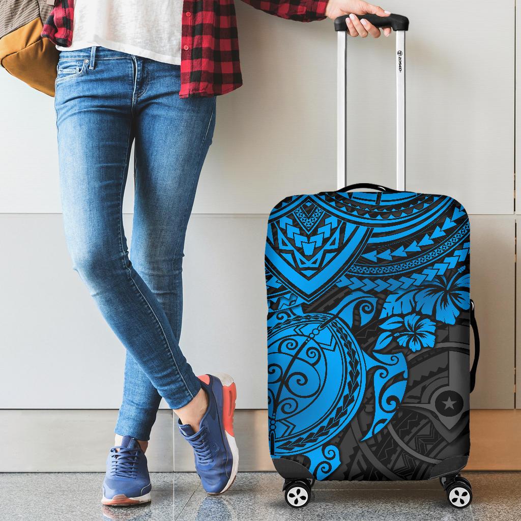 Yap Polynesian Luggage Covers - Blue Turtle Blue - Polynesian Pride