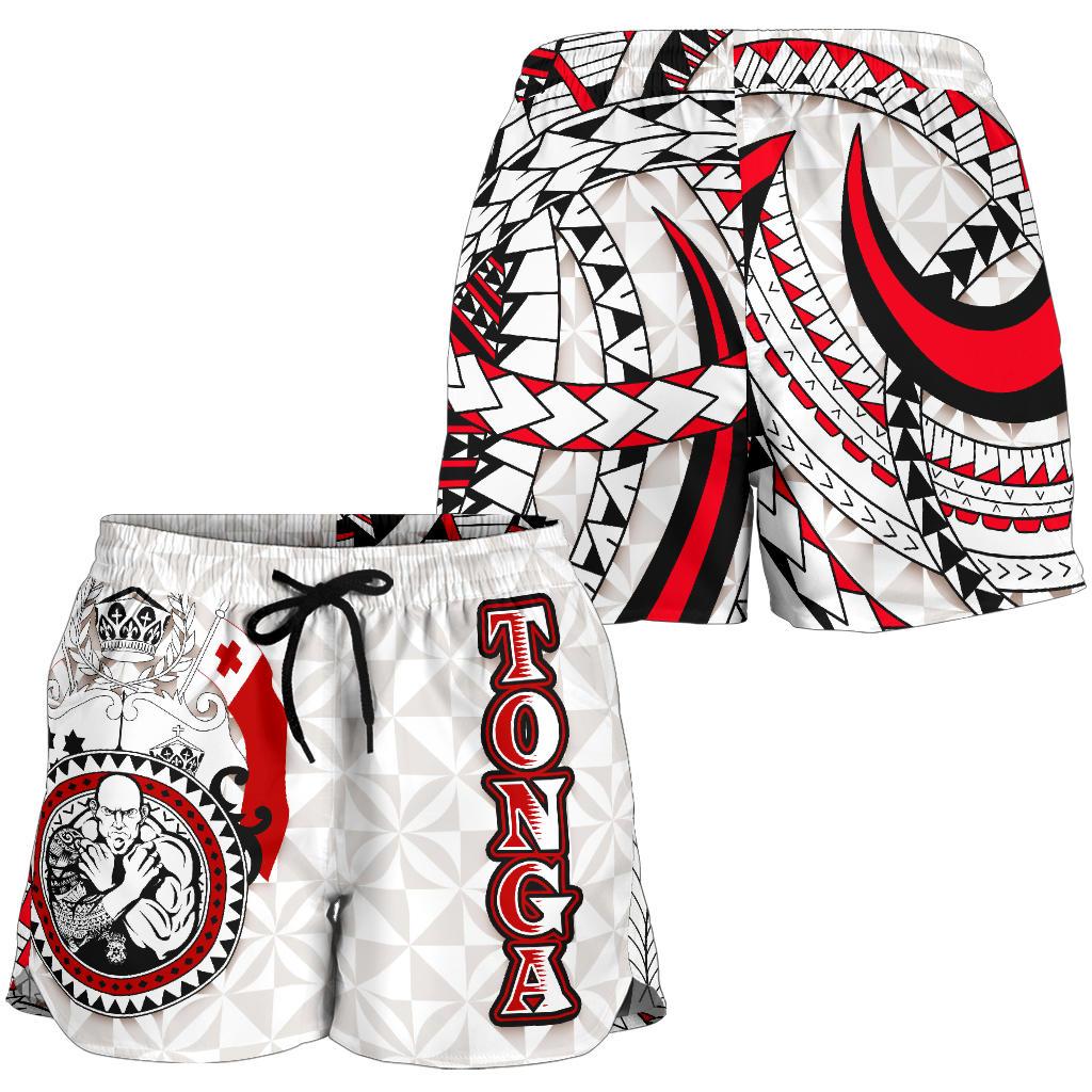 Tonga Polynesian Women Shorts - Tonga Power Red - Polynesian Pride