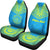 Palau Car Seat Cover - Palau Seal Polynesian Chief Tattoo Light Blue Version - Polynesian Pride