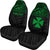 Wallis and Futuna Polynesian Custom Personalised Car Seat Covers - Wallis and Futuna Green Coat Of Arms Polynesian Tattoo - Polynesian Pride