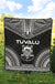 Tuvalu Premium Quilt - Tuvalu Coat Of Arms Polynesian Chief Black Version - Polynesian Pride