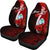 Guam Polynesian Custom Personalised Car Seat Covers - Coat Of Arm With Hibiscus - Polynesian Pride