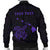 Hawaii Kakau Polynesian Turtle Map Personalized Men's Bomber Jacket - Purple - Polynesian Pride