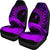 Palau Car Seat Covers - Palau Map Hibiscus And Wave Purple - K6 Universal Fit Purple - Polynesian Pride