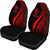 New Caledonia Car Seat Covers - Red Polynesian Tentacle Tribal Pattern Crest - Polynesian Pride