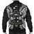 Fiji Polynesian Men's Bomber Jacket Map Black - Polynesian Pride