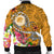 FSM Custom Personalised Men's Bomber Jacket - Turtle Plumeria (Gold) - Polynesian Pride