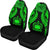 Samoa Polynesian Car Seat Covers Pride Seal And Hibiscus Green - Polynesian Pride