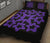 Hawaiian Quilt Bed Set Royal Pattern - Black And Purple - A1 Style - Polynesian Pride