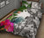 Nauru Custom Personalised Quilt Bet Set White - Turtle Plumeria Banana Leaf - Polynesian Pride