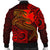 Polynesian Wallis and Futuna Men's Bomber Jacket - Red Shark Polynesian Tattoo - Polynesian Pride