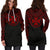 Wallis and Futuna Women Hoodie Dress - Wallis and Futuna Coat Of Arms Polynesian Red Black - Polynesian Pride