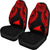 Tokelau Polynesian Car Seat Covers Pride Seal And Hibiscus Red - Polynesian Pride