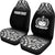 Samoa Custom Personalised Car Seat Covers - Samoa Coat Of Arms Polynesian Tattoo Fog Black - Polynesian Pride