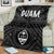 Guam Premium Blanket - Guam Seal With Polynesian Tattoo Style (Black) - Polynesian Pride