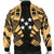 Gambier Islands Men Bomber Jackets - Polynesian Tattoo Gold - Polynesian Pride