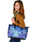 Personalized - Hawaii Turtle Jellyfish Coral Galaxy Large Leather Tote - Polynesian Pride