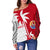 Tahiti Polynesian Coconut Tree Off Shoulder Sweater K4 - Polynesian Pride