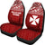 Wallis And Futuna Car Seat Covers - Wallis And Futuna Coat Of Arms Polynesian Tattoo Red - Polynesian Pride