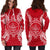 Palau Polynesian Hoodie Dress Map Red White - Polynesian Pride