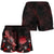 CNMI Polynesian Women's Shorts - Turtle With Blooming Hibiscus Red - Polynesian Pride