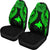 Papua New Guinea Polynesian Car Seat Covers Pride Seal And Hibiscus Green - Polynesian Pride