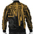 Tahiti Personalised Men's Bomber Jacket - Tahiti Seal In Heartbeat Patterns Style (Gold) - Polynesian Pride