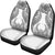 Pohnpei Polynesian Car Seat Covers Pride Seal And Hibiscus White - Polynesian Pride